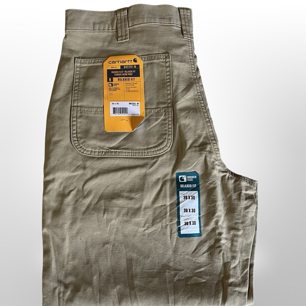 Carhartt Rugged Flex Relaxed Fit Canvas‎ Work Pants 36 x 30 NWT